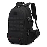 Waniki Rucksack Wanderrucksack 40L - Groß Trekkingrucksack Backpack Wasserdicht Reiserucksack Militär Rucksack Schwarz für Wandern Reise Klettern Radfahren Campping