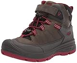 KEEN Redwood MID WP-C Hiking Boot, Steel Grey/Red Dahlia, 31 EU