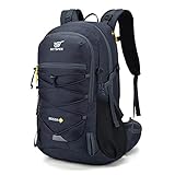 SKYSPER Wanderrucksack 35L Trekkingrucksack Leicht Rucksack mit Rückenbelüftung aus atmungsaktivem 3D Air Mesh Polyester Camping Outdoor Wandern Backpack