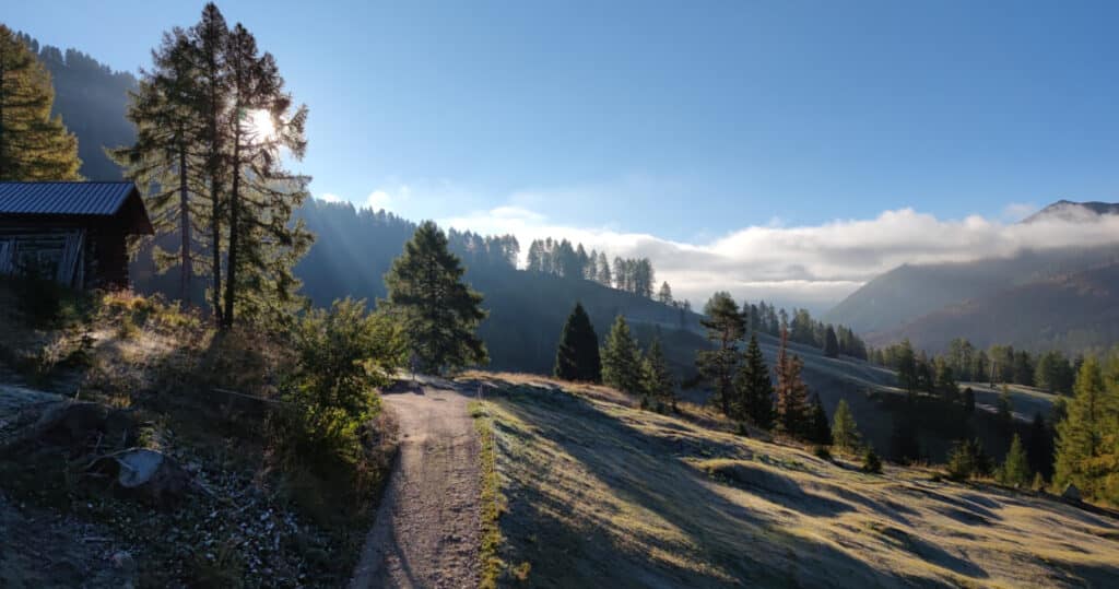 Blick ins Tal aus dem Sessellift