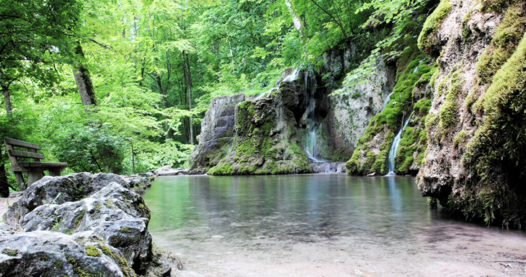 Der Gütersteiner Wasserfall - Wasserbecken